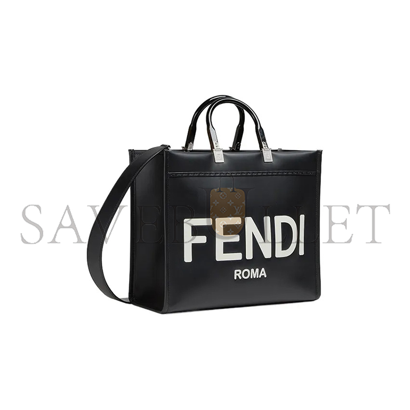 F**di sunshine medium black leather tote bag 8bh386abvlf1dg7 (35*31*17cm)